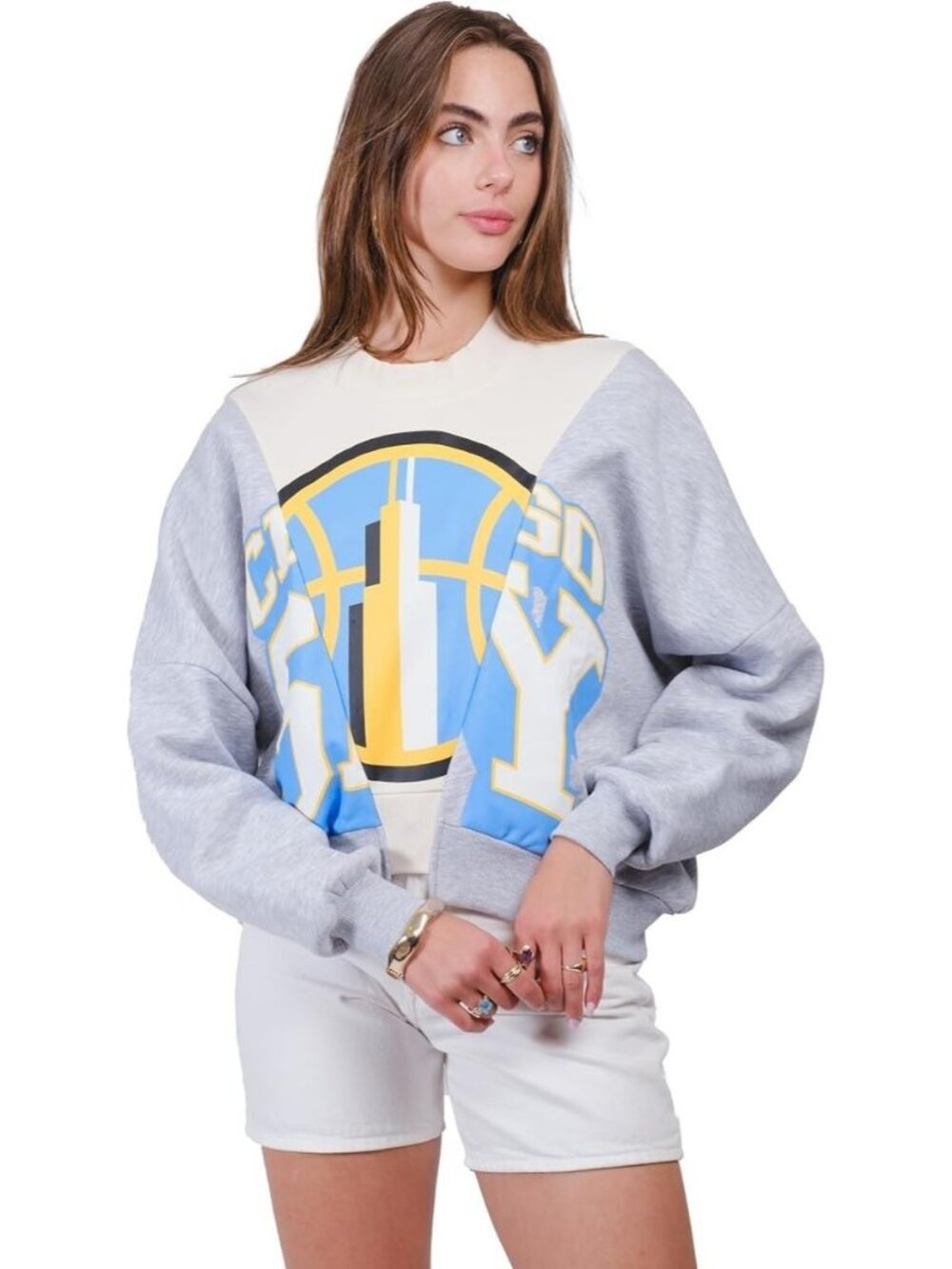 Chicago Sky WNBA Crop Top Sweatshirt Sweater Ultra Game Women's Size Medium NEW